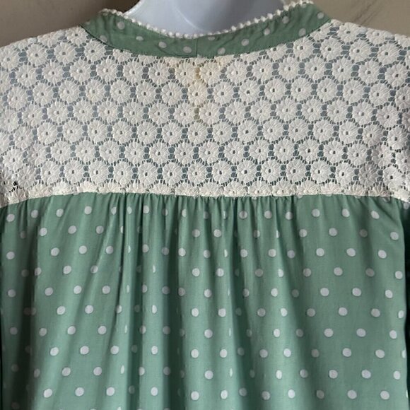EUC - Matilda Jane Enticing Eyelet Top on Mint Green - Size Medium - Picture 6 of 10